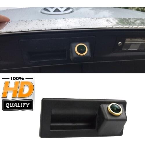 Rear View Backup Camera HD 1280x720p Golden for Audi A4 A5 A6 Q3 Q5 VW Passat B5 B6 B7 Jetta Tiguan Touareg Porsche Cayenne 958