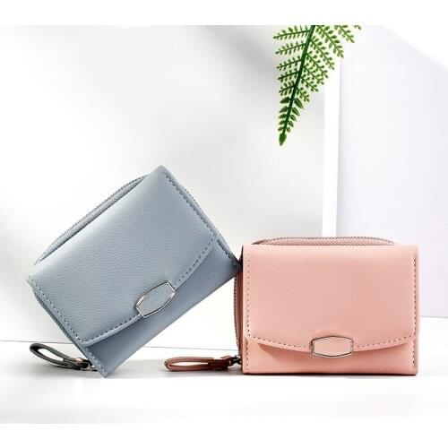 New PU Leather Women Wallet Fashion Coin Purse For Girls Female Small Portomonee Lady Perse Money Bag Card Holder Mini Clutch