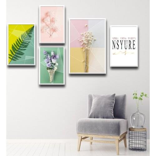Creative Flower Canvas Painting Nursery Wall Art Nordic Picture Paintings For Living Room Wall Wall Decor Picture