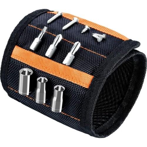 ORIA Magnetic Wristband for Screws Magnetic Tool Wristband Magnetic Gadget Wrist Tool Holder for Holding Screws Nails Drill Bits