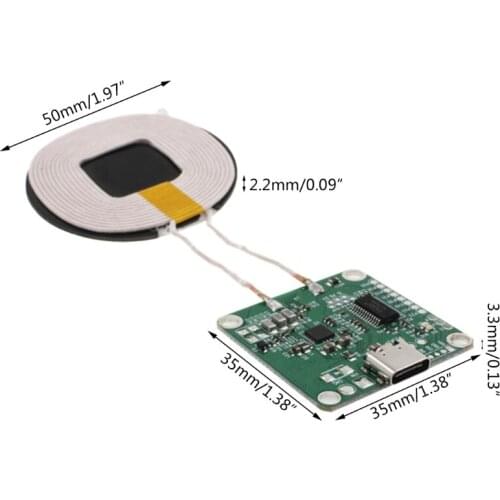 28EA Fast Charge Wireless Charger Transmitter Module Type- C USB with LED High Power 5V -13.5V for Most Mobile Phones