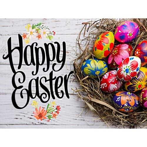 5D Diamond Painting Kits Full Round DIY Mosaic Cross Stitch Pattern Crystal Embroidery Home Wall Decor Happy Easter