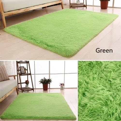Newest Thickened Washed Silk Mercerizing Plush Soft Carpets For Living Room Bedroom Anti-slip Floor Mats Water Absorption Rug