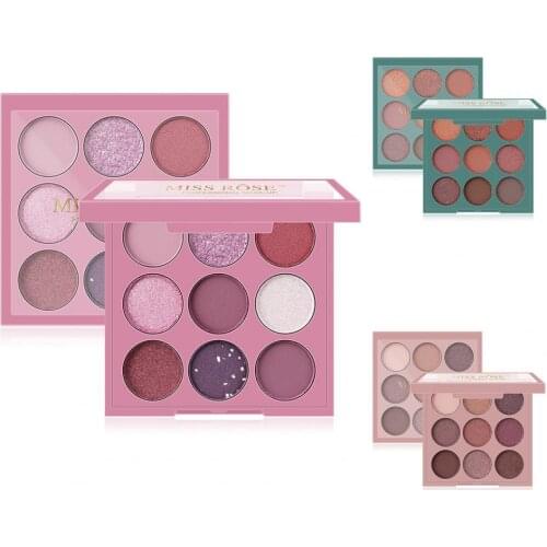 9 Colors Eyeshadow Palette Women Long Lasting Waterproof Non Smudge Matte Pearlescent Powder Eyeshadow Palette for Daily Life
