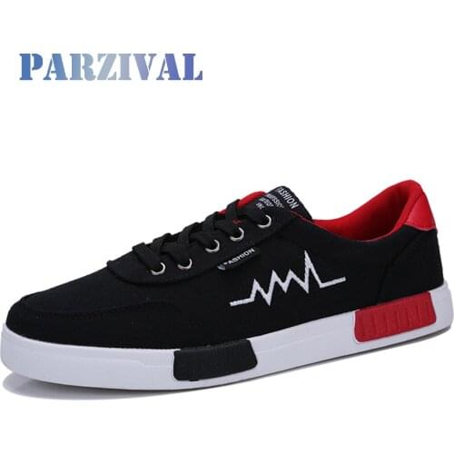 PARZIVAL New casual Men Vulcanized Shoes Student Shoes Sneakers Mens Fashion Casual Lace-Up Colorful Canvas Sport board Shoes