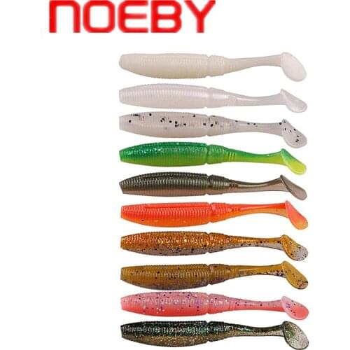NOEBY Fishing Lure Shad 75mm 85mm 100mm 130mm 150mm 175mm T-tail Soft Bait Silicone Baits Leurre Souple Peche Articulos De Pesca