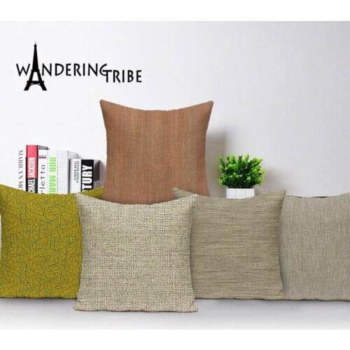 Simple Stripe Pillows Cover Colorful Geometric Sofa Cushion Case Linen Throw Pillows Cases Farmhouse Decorative Cushion Covers