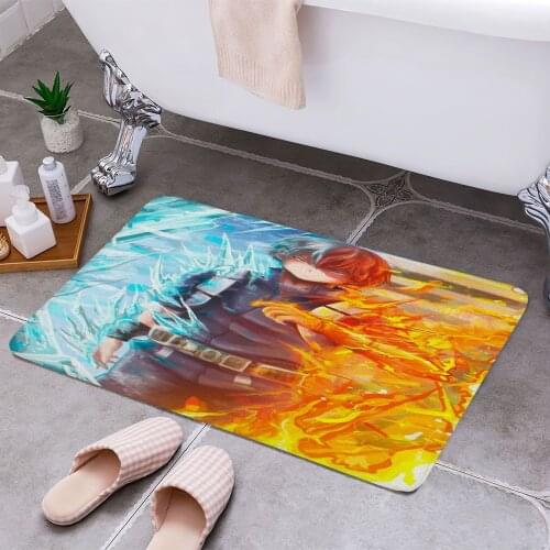 My hero academia Anti-slip Doormat Vacuuming Water Absorbing Kitchen Bedroon Bath Floor Mats Home Entrance Home Decora