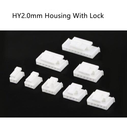HY2.0mm Connector Male Plug Plastic Shell Housing With Lock 2/3/4/5/6/7/8/9/10P