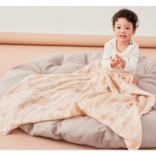 Happy Flute 1Pc Muslin 100% Cotton Baby Swaddles Soft Newborn wrap INS style infant Blankets