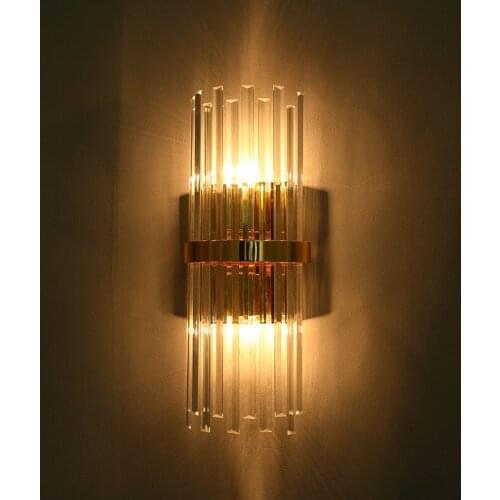 Modern Crystal Wall Lamp Chrome Wall Sconce Bedside Living Room Wall Light Lamp For Home Decoration