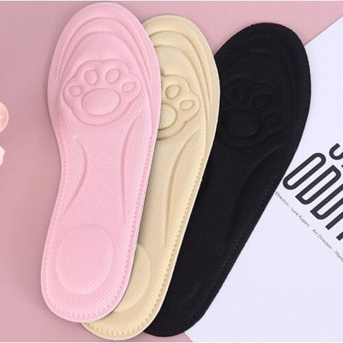 High Heel Insoles 4D Memory Foam Orthopedic Insoles Shoes Cat Claw Pad Flat Feet Arch Support Massage Plantar Fasciitis Pad