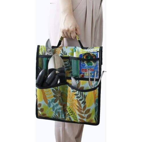 T84E Garden Kneeler Seat Tool Bag Outdoor Work Portable Cart Gardening Storage Pouch