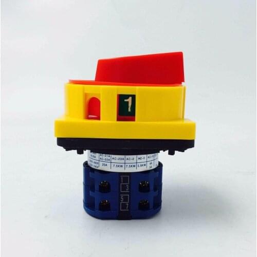 Universal Change-over Switch YMW26-20/2GS Silver Point Padlock Insulation