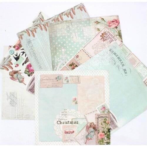 YPP CRAFT 8 Sheets Merry Christmas Scrapbooking Pads Paper Origami Art Background Paper Card Making DIY Scrapbook Paper Craft