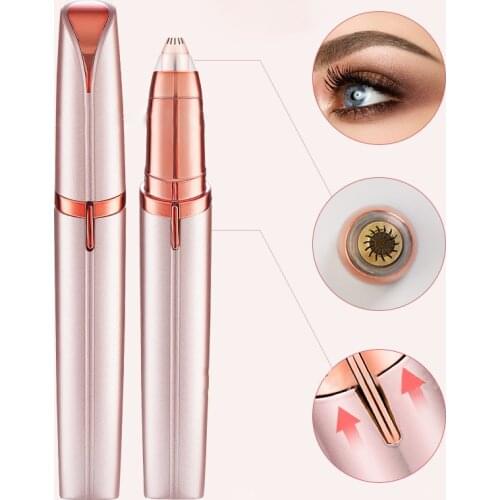1 Pc USB Rechargeable Eyebrow Razor for Women Lipstick Brows Pen Painless Electric Eyebrow Trimmer Hair Remover Makeup Tools