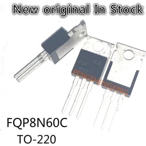 10PCS/LOT 8n60c FQP8N60C 8A 600V MOS field effect tube TO-220 New original spot hot sale