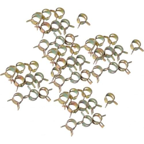 100pcs 6-15mm Fuel Line Hose Clamps Water Pipe Air Hose Silicone Vacuum Hose Clamp Fastening