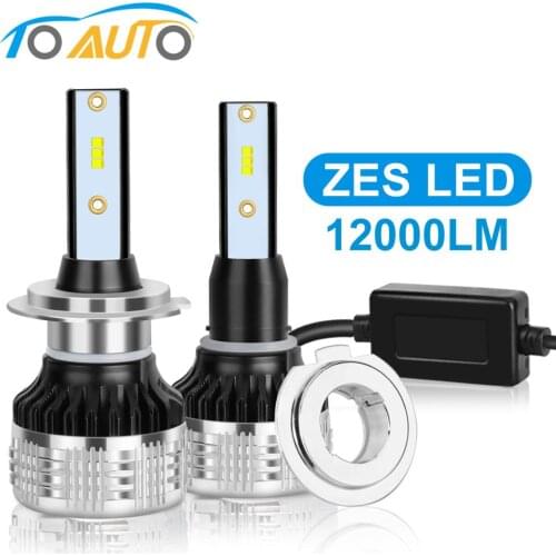2pcs H1 H3 H4 H7 H11 LED Car Headlight Bulbs HB3 9005 HB4 9006 H27 880 881 LED Lamp with ZES Chips 6000K Automotive 12V
