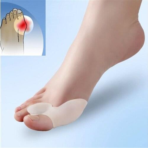 2pcs Foot mate soft silicone toe separator ring bunion hallux valgus thumb orthopedic massage health monitor feet care tools