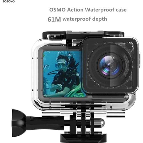 61M Waterproof Case Protective Housing Shell Underwater Diving cover For DJI OSMO Action Sports Camera Accessories