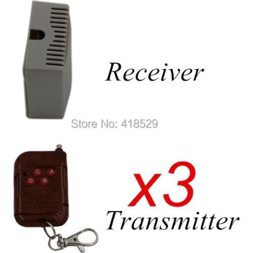 Auto Control Multi-function DC12V 4CH Wireless Remote Control Switch/ 4-Key Wooden Controller + 4 Channel 10A Receiver SKU: 5023