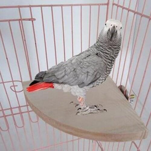 Pet Bird Parrot Wood Platform Stand Rack Toy Small Pet Hamster Branch Perches for Bird Cage Nests Toys Small Animals Supplies