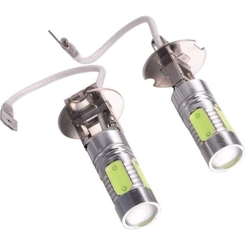 2PCS Diode Bulbs for Car H3 LED High Power Fog Lamp Daytime Light Running Bulb COB Car Styling 7.5W Green