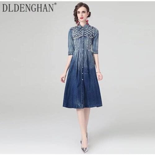 Модные джинсовые платья DLDENGHAN China At AliExpress