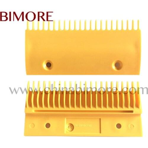 DSA2001489-M Escalator Parts components Escalator Yellow Plastic Comb Length 199mm Width 93.5mm Install Size 119mm 22T Middle