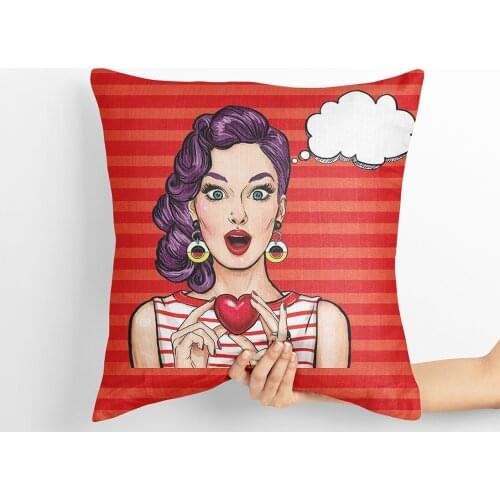 Lliy Love Handmade Linen Fabric Cushion Cover Pillowcase 2 PCS Set