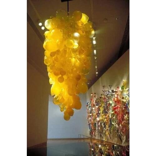 Blown Glass Chandelier Italian Big Modern Hotel Lobby Chandelier Light