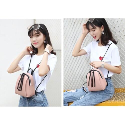 Small Backpack Women PU Leather Shoulder Bag 2021 Multi-Function Mini Backpacks Female School Bagpack Bag For Teenage Grils
