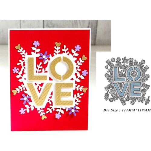 Metal Cutting Dies for 2021 New Scrapbooking LOVE Lace Frame Edge No Stamps Crafts Background Cutter Paper Cardmaking Stencil