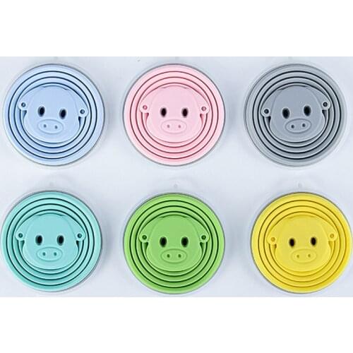 Cute Pig Folding Silicone Coffee Cup Portable Telescopic Drinking Tea Cups Collapsible Teacup With Lids Travel Accessories Tazas