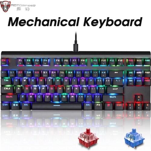 MOTOSPEED CK101 Mechanical Gaming Keyboard Keyboards 87 Keys Backlight Keyboard High-sensitivity for Computer Gamer Russian
