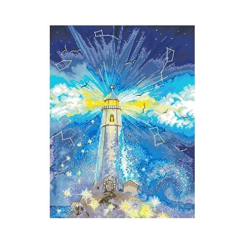 Counted Cross Stitch Kit Cross stitch RS cotton with cross stitch Dream Lighthouse