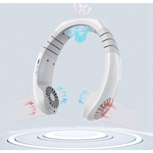 2020 latest USB portable 2-in-1 air cooler mini electric air conditioner portable hanging neck cooling fan fan