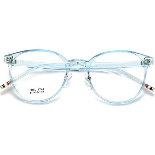 New Retro TR Fashion Flat Glasses Round Frame Myopia Mirror Men and Women Prescription Glasses Transparent Glasses