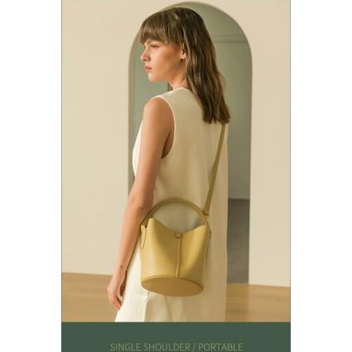 2021 New Design Leather Large Capacity Bucket Bag Fashion Messenger Bag Multifunctional Shoulder Bag For Women