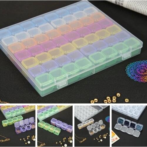 56 Grids 5D DIY Diamond Painting Drill Box Jewelry Box Rhinestone Embroidery Crystal Bead Organizer Storage Case Container