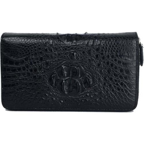 Ousidun new crocodile Men clutch bags leisure handbags Double zipper Hand bag male wallet High-capacity package Men bag