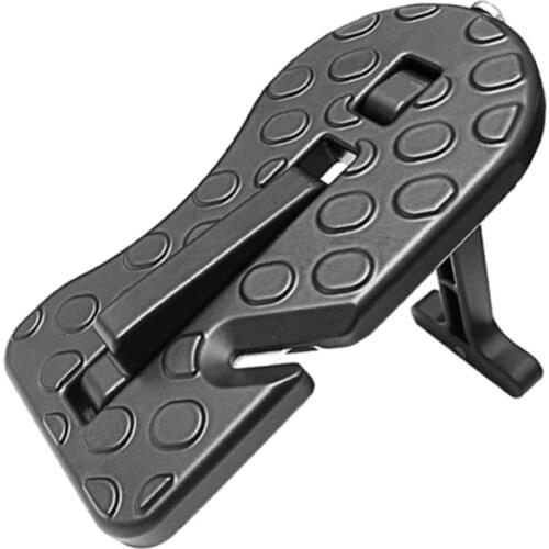 Foot Rest Pedal Black Aluminum Alloy Car Door Step Pedal Roof Rack-Auxiliary Foot Pedal Foldable Car auxiliary pedal