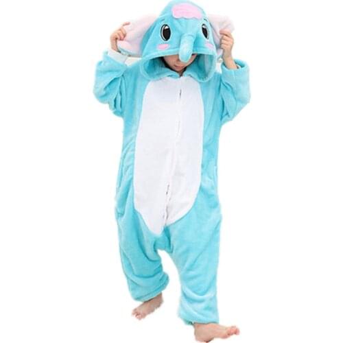 Children Flannel Pajamas Kids Elephant Funny Sleepwear Boys Show Costumes Pijamas Girls Cosplay Pyjamas Animal Onesies Homewear