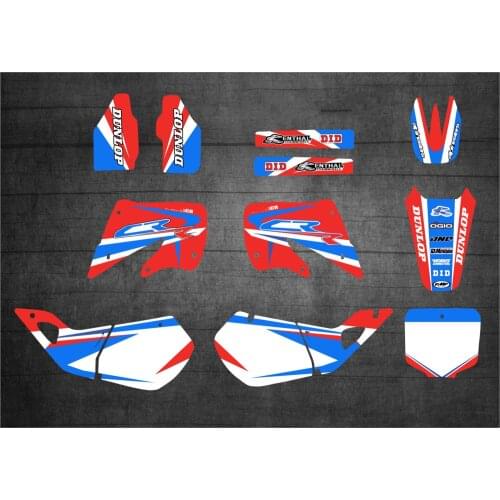 Full set of Stickers Kits Customized Number Name Graphics Decals For Honda CR125R CR125 1998 1999 CR250R CR250 1997 1998 1999