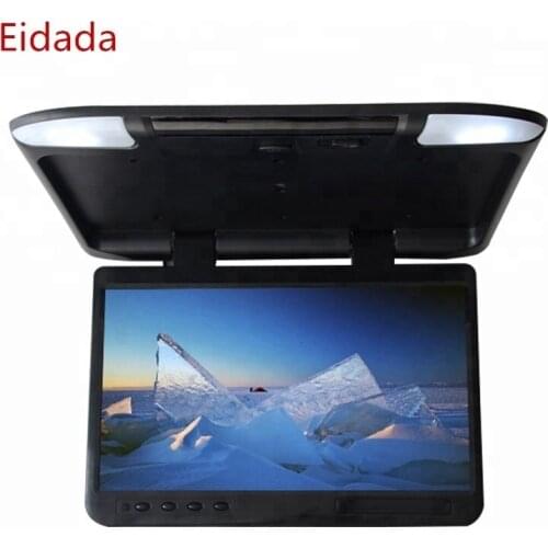 Overhead Ceiling Big IPS Screen Eidada 22 inch Car Video Mp5 Player Flip Down Car Roof Mount TV Monitor with USB Audio Output