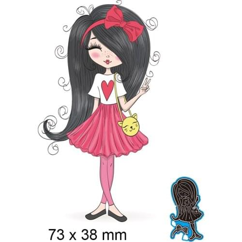 Cutting Dies Cartoon Girl Metal for DIY Scrapbooking Photo Album Embossing Paper Card