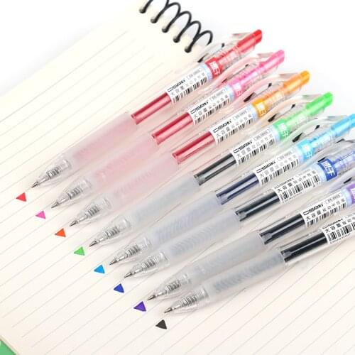 8/12pcs Quick Dry Colored Pens Retractable Gel Ink Pen for Kids Adult Journaling Coloring Diy Gift Card School Office Supplies