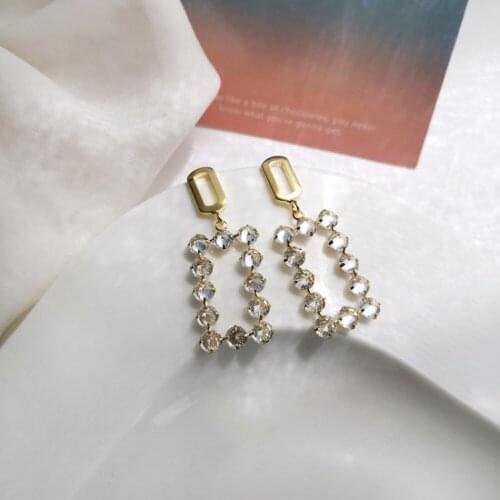 Han Edition Tide Earring Creative Design Geometric Shape Of Hollow Out Earrings Womens Fashion And Personality Charm Gift