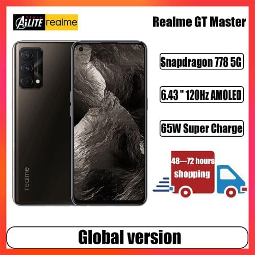 Global version Realme GT Master Edition 5G Cell Phone Snapdragon 778G 6.43" AMOLED 120Hz 64MP NOMO CAM 65W Fast Charge 4300mAh